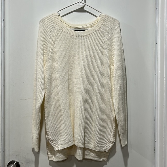 Attention ivory white sweater NWOT Pit to pit 18 inches L:26 inches Excellent Co - Picture 1 of 5